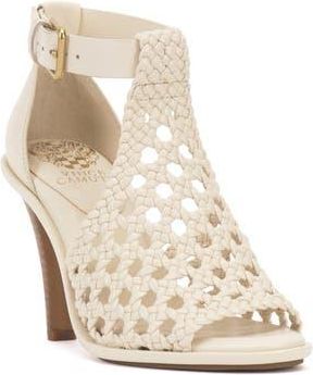 Vince Camuto Frasper Woven Ankle Strap Sandal in Creamy White at Nordstrom Rack, Size 8.5