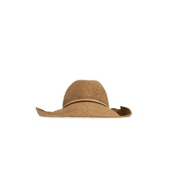 Emporio Armani Hats, female, Beige, Size: 56 CM Woven Paper-Yarn Hat