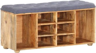 vidaXL Banco De Recibidor Madera Maciza De Mango 100x35x47 Cm Vidaxl