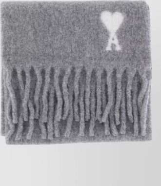 Ami alpaca wool fringed scarf