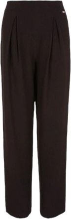 A|X Armani Exchange Wijde Pijpen Broek - Dames - Wijde Broeken - Zwart - XS - Polyester - Broeken