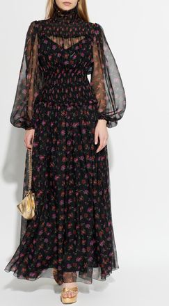 Dolce & Gabbana Silk Dress, Womens, Black