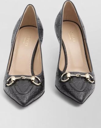 Gucci pumps horsebit detail cone heel