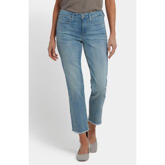 NYDJ Sheri Frayed Ankle Straight Leg Jeans in Light Paradise at Nordstrom Rack, Size 18 (Similar To 14W)