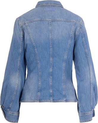 Liu Jo Womens Bustier Jacket Denim Blue Reverse Wash Cotton