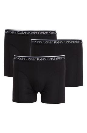 Calvin Klein 3-Pack Stretch Cotton Boxer Briefs in Ub1 Black at Nordstrom Rack, Size X-Large