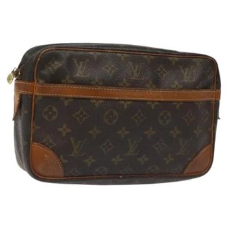 Louis Vuitton Pre-owned Canvas clutches - Dames - Pre-owned - Bruin - Maat: ONE Size Leer