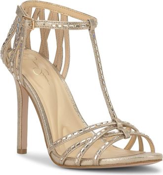 Jessica Simpson Jivira Ankle Strap Sandal in Light Gold at Nordstrom Rack, Size 9.5