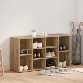 vidaXL Vidaxl - Banco Para Zapatos Con Estante Roble Artisan 103 X 30 X 54.5 Cm