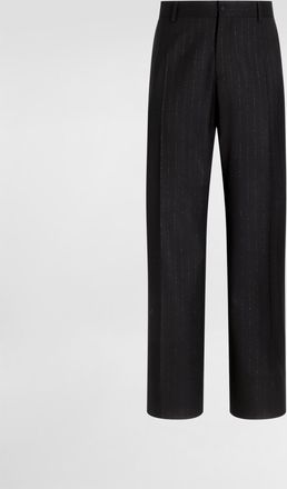 Dolce & Gabbana Pinstripe Wool Trousers - Man Pants And Shorts 50