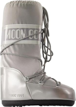 Moon Boot Icon Glance Boots - Dames - Winterlaarzen - Grijs - 35 EU - Leer - Schoenen