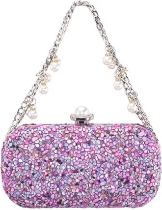 Nina Harmony Embellished Clutch in Lavender Multi at Nordstrom