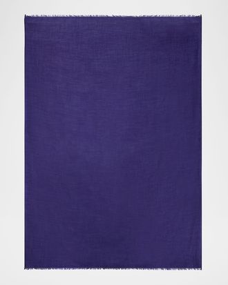 Akris Cashmere-Silk Fringe Trim Scarf