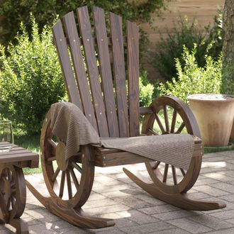 vidaXL Vidaxl - Sillas Mecedoras Adirondack 2 Uds Madera Maciza De Abeto