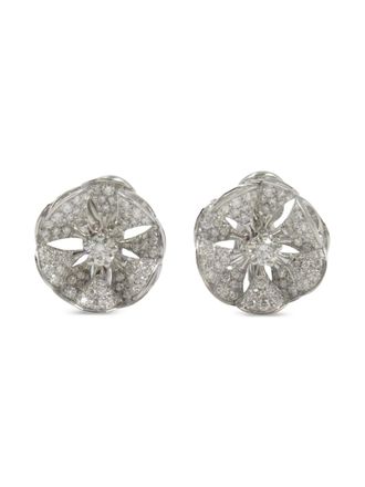 Bulgari 2010s 18K white gold Diva Dream diamond earrings