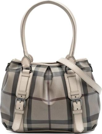 Burberry Pre-owned Handbags, female, Brown, Size: ONE SIZE Pre-owned Structured Satchel Bag