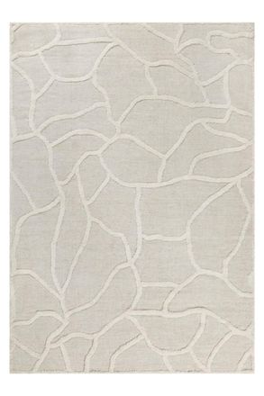 Wecon Home Alfombra tejida a mano crema 70x140