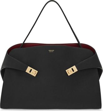 Ferragamo Black Hug Medium Shoulder Bag