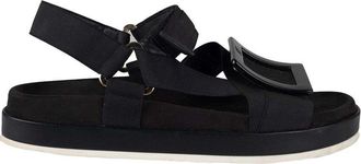 Roger Vivier Womens Nylon Viv Rangers Buckle Sandal (Authentic Pre-Loved)