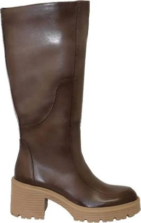 Eric Michael Womens Sarita Tall Leather Boots In Taupe