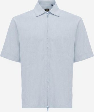 Genti Chuck Overshirt | Lichtblauw