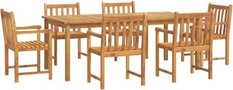 vidaXL Juego De Comedor Para Jard&iacute;n 7 Piezas Madera Maciza Acacia Vidaxl