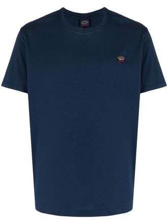 Paul & Shark T-shirt met logopatch - Blauw
