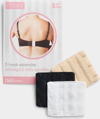 Miiyu Womens Triple-hook bra extender Set of 3