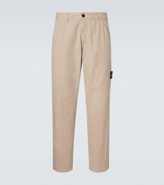 Stone Island Compass cotton straight pants