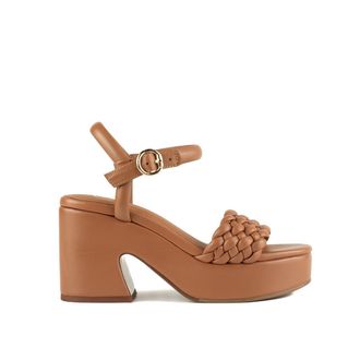 Ash Leather Platform Sandal