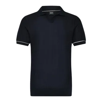 HUGO BOSS Hugo, Polo Shirts, male, Blue, Size: 2XL Cotton-blend Polo Shirt