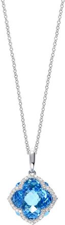 Effy Diamond & Blue Topaz Pendant Necklace at Nordstrom Rack, Size 18