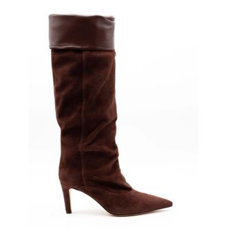 Julie Dee Kniehoge Stiletto Laars - Dames - Schoenen - Bruin - Maat: 40 EU Leer