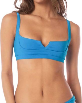 Maaji Highlight Sporty Bralette Bikini Top In Mediterranean Sea Blue