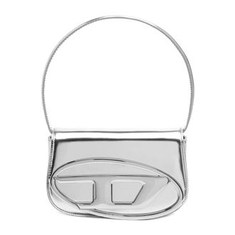 Diesel Shoulder Bags, female, Gray, Size: ONE SIZE 1Dr Leather Shoulder Bag