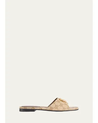 Gucci Marmont GG Canvas Slide Sandals