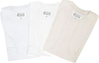 Maison Margiela T-shirt in cotone (3 pezzi) - Toni neutri