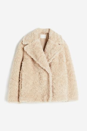 H&M Jacke aus Teddyfleece - Beige