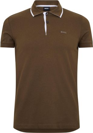 HUGO BOSS Mens Firenze Short Sleeve Polo Shirt in.Open Green - Size Small
