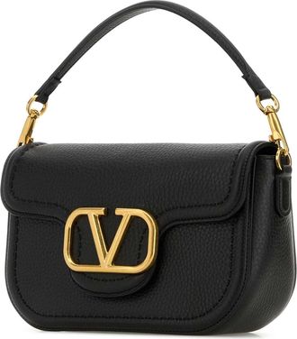Valentino Garavani Womens Alltime Shoulder Bag Black Calf