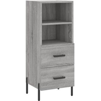 vidaXL Credenza Grigio Sonoma 34,5x34x90 cm in Legno Multistrato - Vidaxl