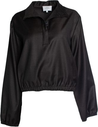 Loulou Studio Loulou de saison, brown wool blouse