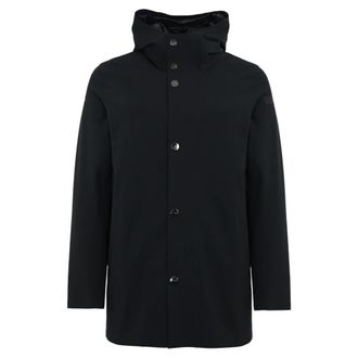 Roberto Ricci Design Rrd, Jassen, Heren, Blauw, 2Xl, Technische Zwarte Jas met Hoge Kraag