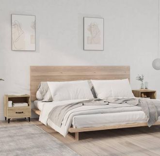 vidaXL Vidaxl - Mesitas De Noche 2 Unidades Madera Contrachapada Roble Sonoma