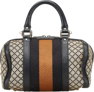 Gucci Pre-owned Handbags, female, Beige, Size: ONE SIZE Pre-owned Canvas handbags