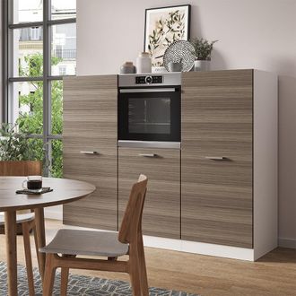 Vicco Bloque De Cocina R-line, Precioso Gris/blanco, 180 Cm Sin Encimera