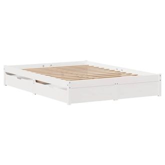 Berkfield Home Full Bed Frame without Mattress White 160x200 cm Solid Wood Pine