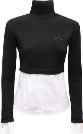 Elisabetta Franchi Dolcevita Turtleneck Sweater - Dames - Coltruien - Zwart - L - Katoen - Truien & Vesten