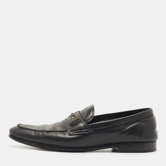 Tod's Tods Black Leather Slip On Loafers