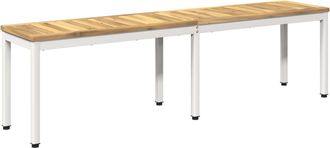 vidaXL Banco De Jard&iacute;n 161 X 35 X 45 Cm Madera De Acacia S&oacute;lida Blanco Vidaxl
